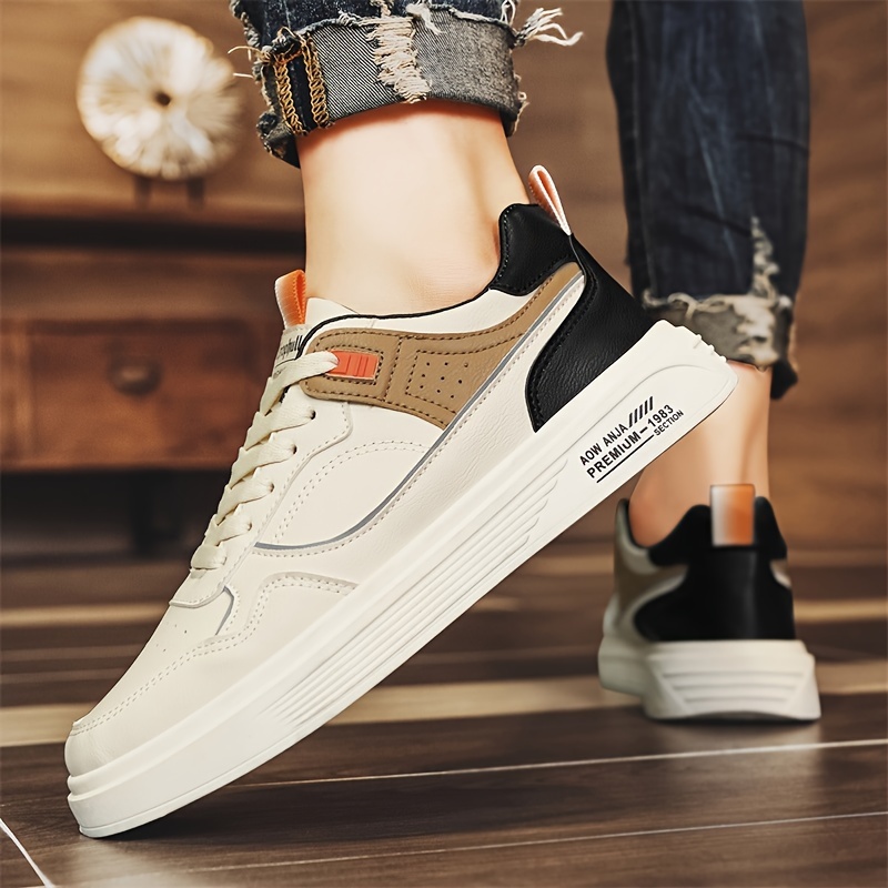 colour block skateboard shoes men s trendy street style details 9