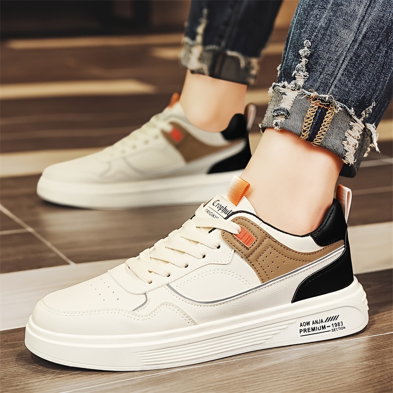 colour block skateboard shoes men s trendy street style details 11