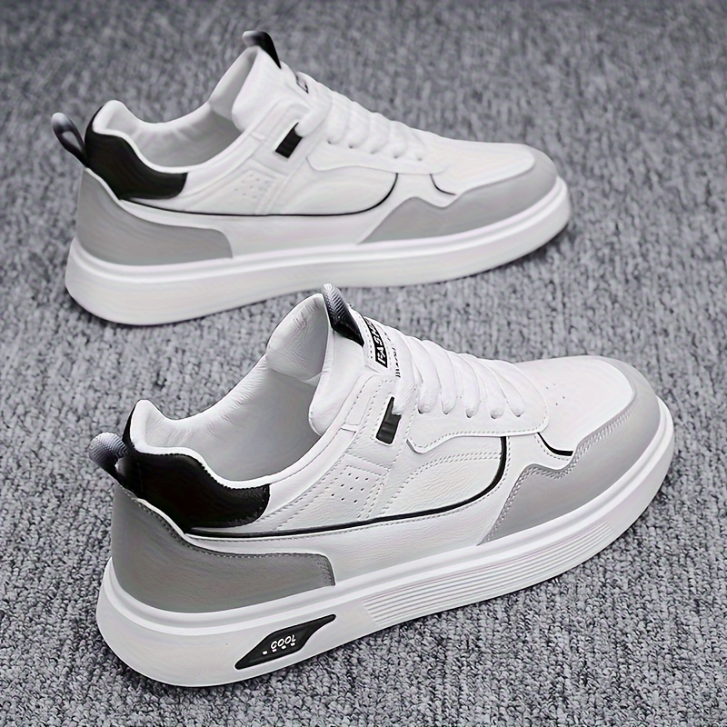 trendy skateboard shoes men s pu leather uppers wear details 6