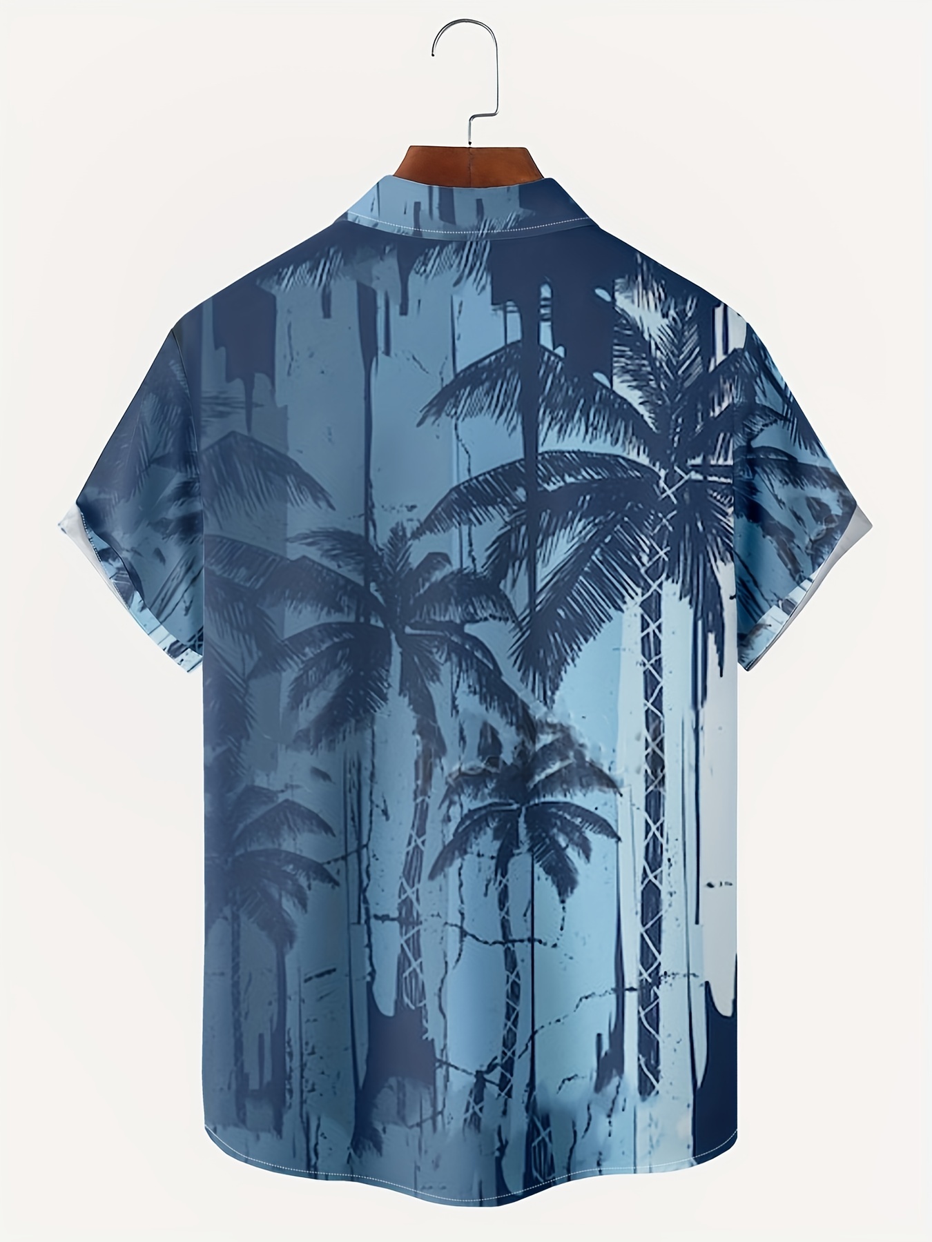 mens coconut tree print hawaiian shirt best sellers details 1